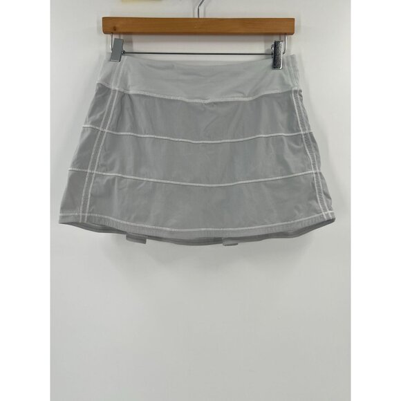 Lululemon Women Size 6 Gray Pleated Athletic Pace Revival Skort - Picture 1 of 8
